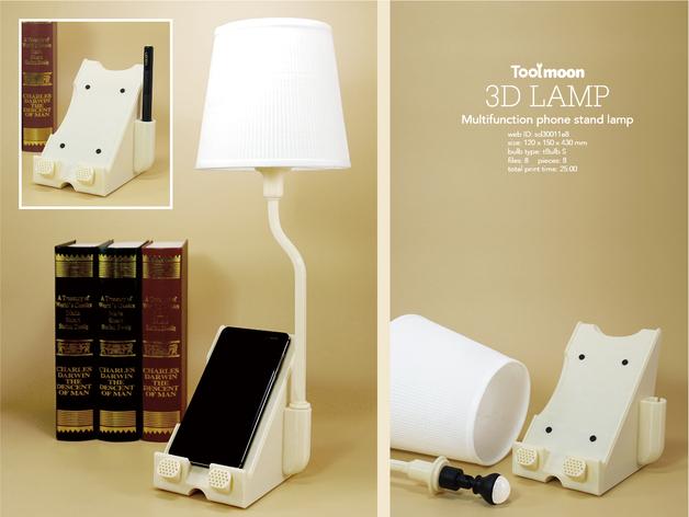 Multifunction phone stand lamp 3d model