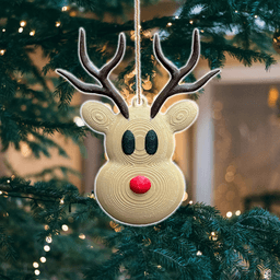Christmas Rudolph Red Nose Reindeer 3D Ornament 3d model
