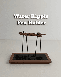 Water Ripple Pen Holder 3d model