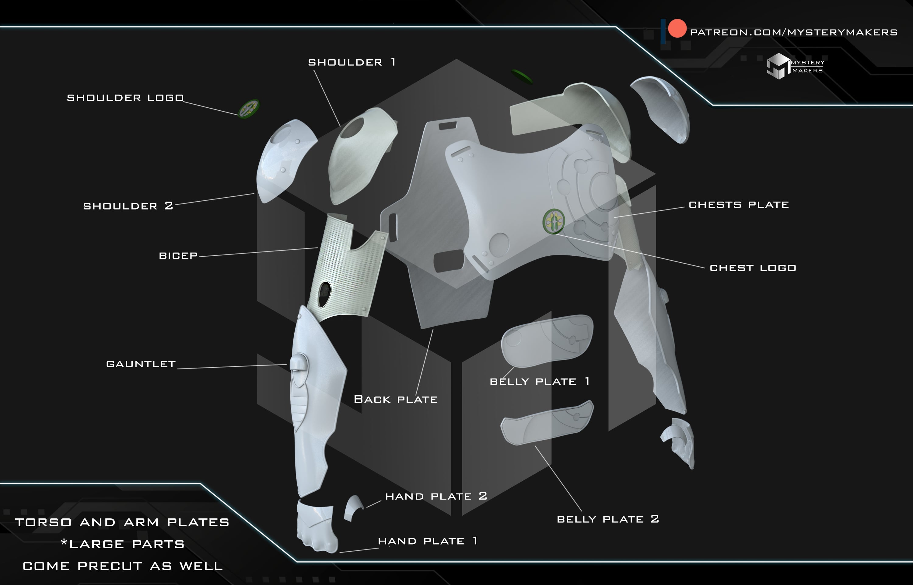 Murderbot armor 3d model
