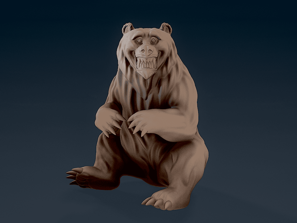 Toothy bear 3d model