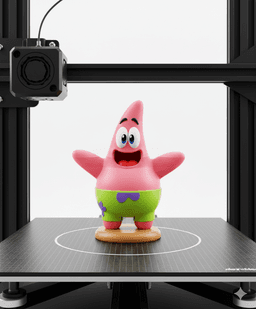 Chibi Patrick STL – Cute Starfish 3D Print Model – Cartoon Fan Art with Display Base 3d model