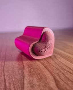 Heart Fidget Glider – Dual Button Press Toy Tube 3d model