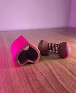 Heart Fidget Glider – Dual Button Press Toy Tube 3d model