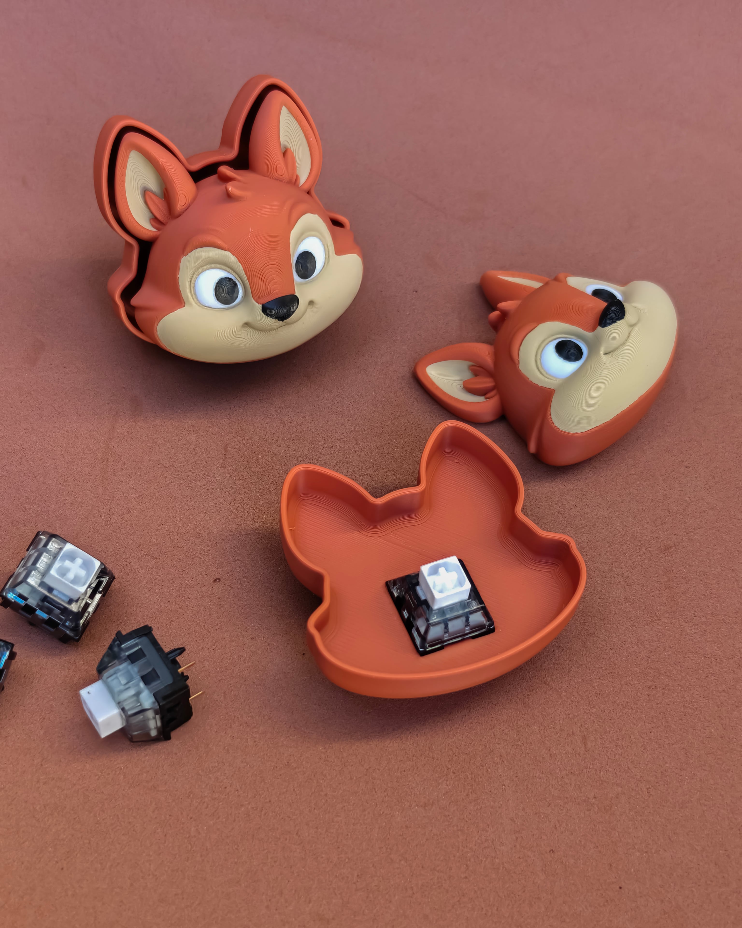 Squirrel Fidget Clicker Keychain, Click Toy 3d model