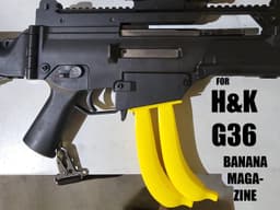 G36 Banana magazine - fits into rifle (tested) - Training only, inert shame magazine 3d model
