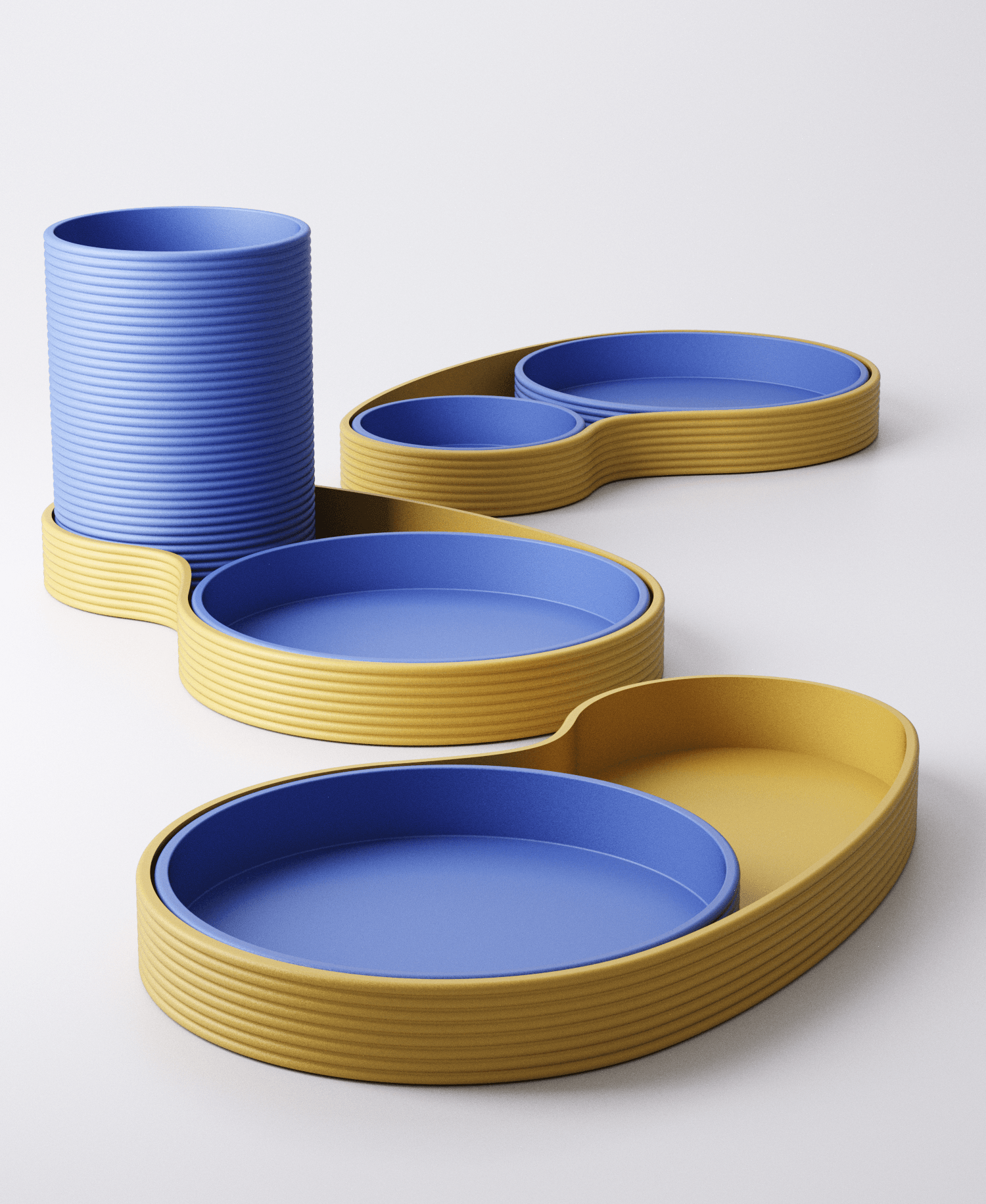 Modular Organic Tray 3d model