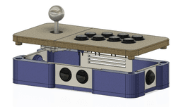 Goldenrod Arcade Stick / Fight Stick (8 button) 3d model