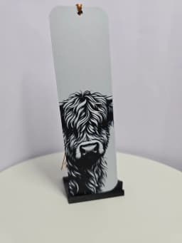 Highland Cow 3D Printed Bookmark – Hue Forge Multi-Color Design 3d model