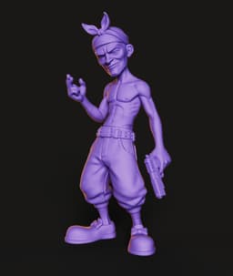 Street Tough Figure STL | Character 3D Print | No AMS 3d model