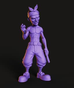 Street Tough Figure STL | Character 3D Print | No AMS 3d model
