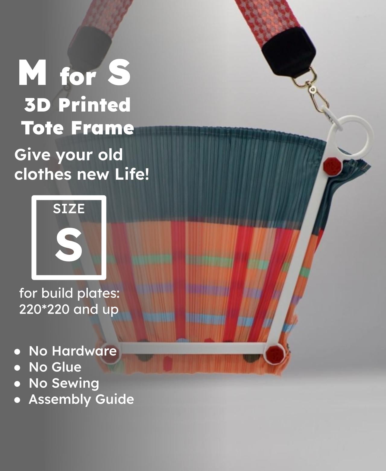 M for S Tote Bag Frame - Size S 3d model