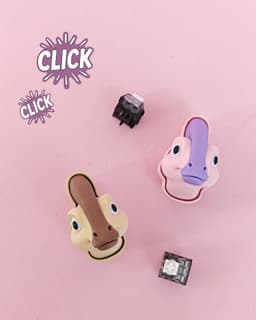 Parasaurolophus Fidget Clicker Keychain, Dinosaur Toy Clicker 3d model