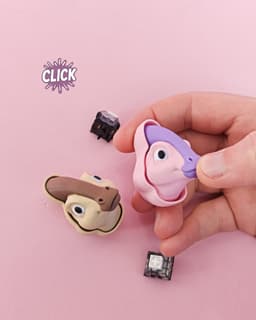 Parasaurolophus Fidget Clicker Keychain, Dinosaur Toy Clicker 3d model