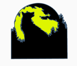 Wolf silhouette in the moon wall art, wall decor, sign wall hanger, dual extruder 3d model
