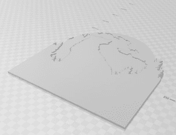 Wolf silhouette in the moon wall art, wall decor, sign wall hanger, dual extruder 3d model