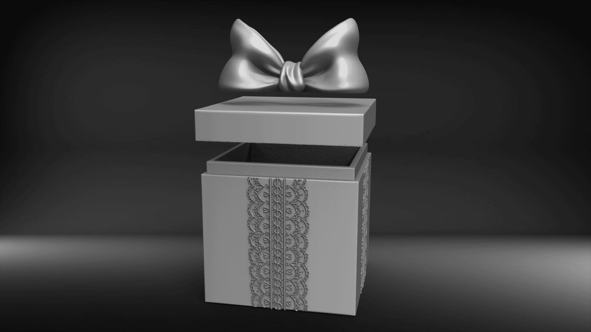 Lace Gift Box(1) 3d model