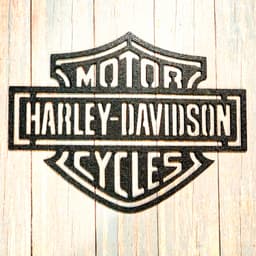 harley davidson logo sign motorcycle wall art harley davidson fan art garage decoration 3d model