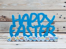 Happy Easter Text Decor 3d model