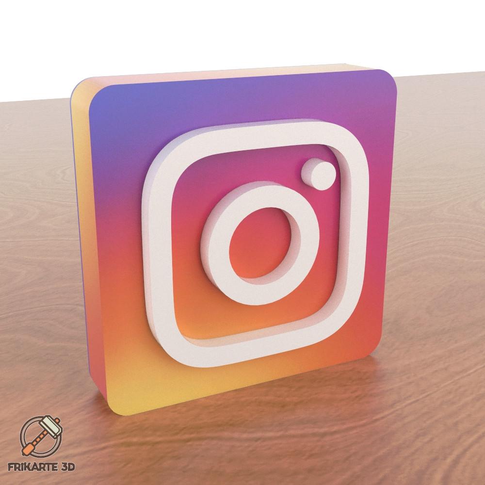 Instagram Decoration 3d model