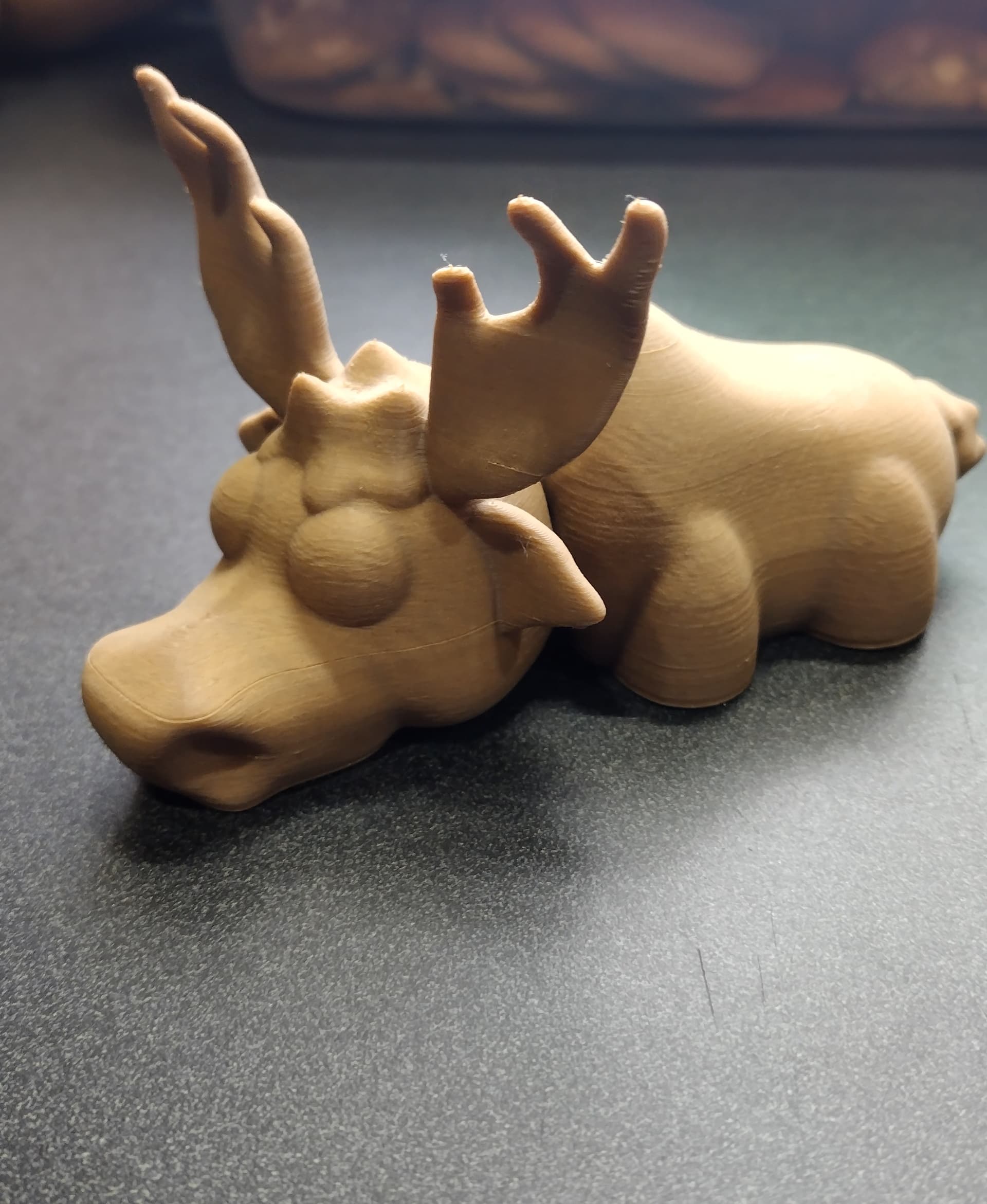 Printed in Creality wood pla
Printed on Elegoo Neptune 4 pro
.2 layer height
200 nozzle temp
60 bed temp
250mms