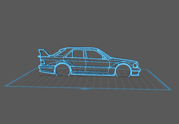 Mercedes - 190 Evo Wall Art 3d model