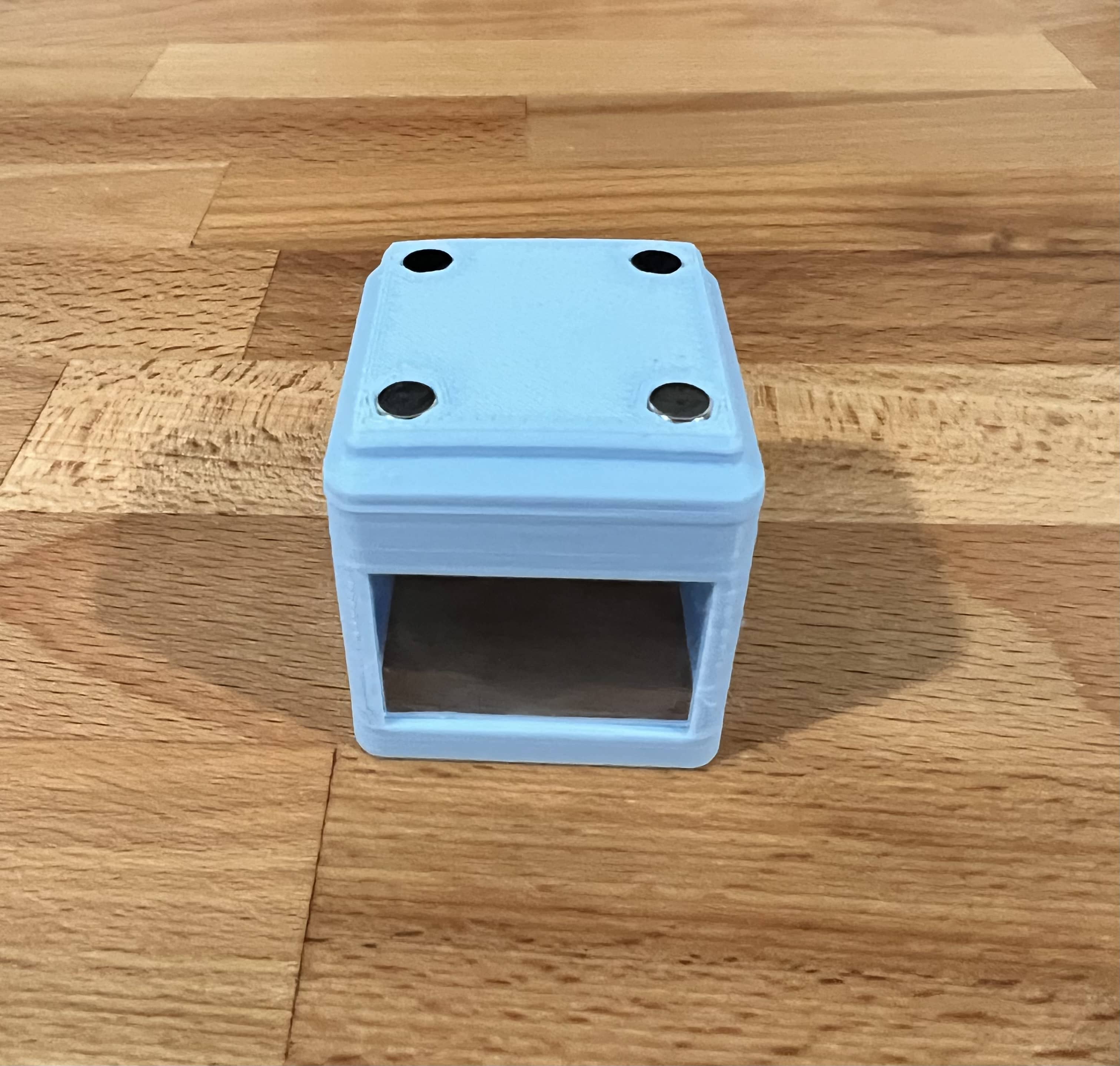 Modified Gridfinity Bin with glass 3d model