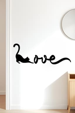 Cat Love Wall Art, Wall Decor, Home Decor 3d model