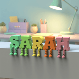 Articulated Letter Set | Full Alphabet, A–Z with Moving Legs | for Home, Office, Educational 3d model