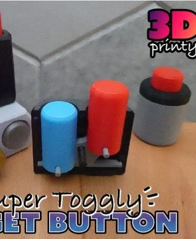Super Toggly Fidget Button - bean - 3d model