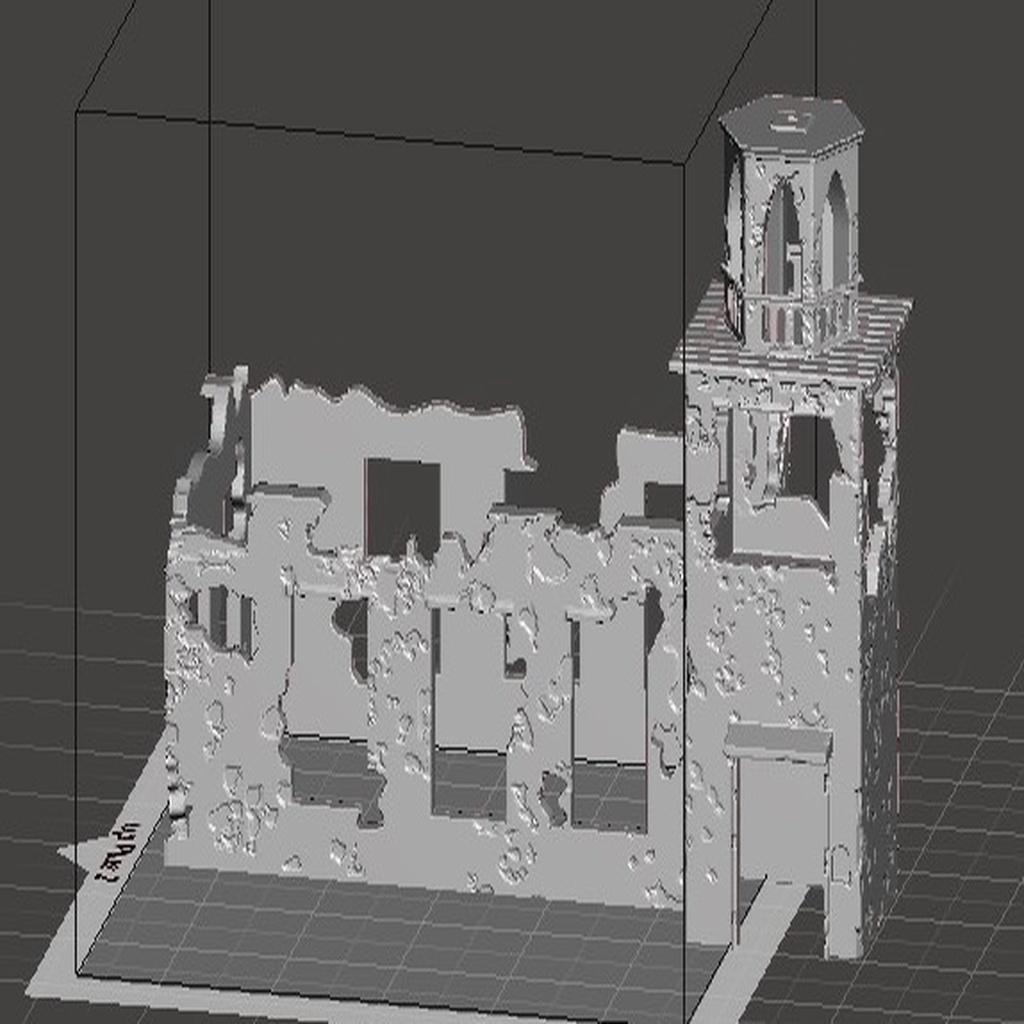 Ruined Church 28mm scale 3d model