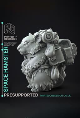 Space Hamster - Weird Shores - PRESUPPORTED - Illustrated and Stats - 32mm scale 3d model