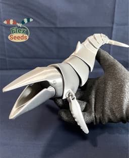 Flexi Humpback Whale - New Type (print-in-place) 3d model