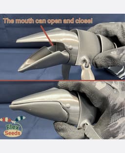 Flexi Humpback Whale - New Type (print-in-place) 3d model