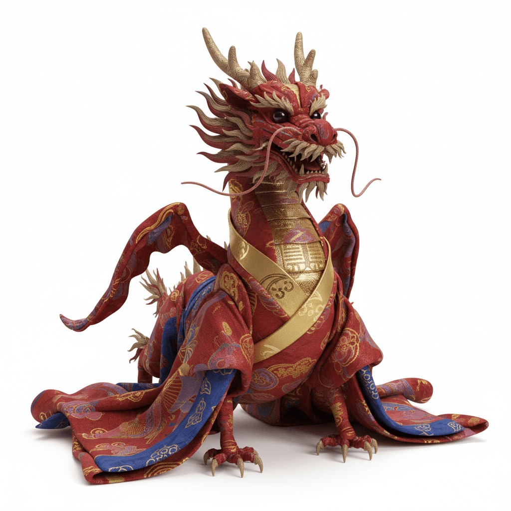 Cute Dragon : Tiny Silk Robe Dragon Creature 3d model