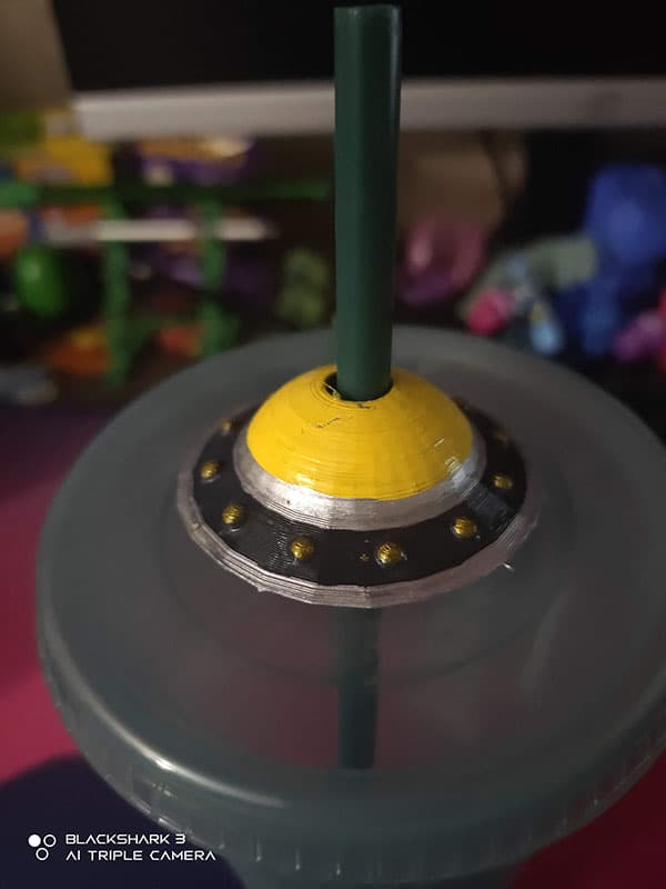 UFO Straw topper 3d model