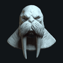 Morzeus v3 (actiong figure head) 3d model