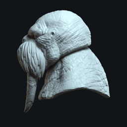 Morzeus v3 (actiong figure head) 3d model