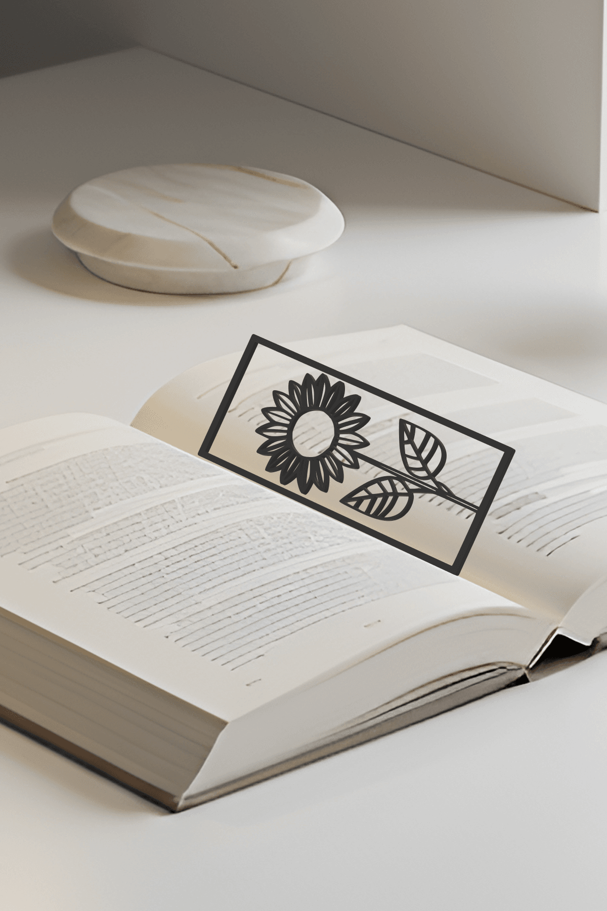 Sunflower Bookmark, Creativity Bookmark, Gift Idea 3d model