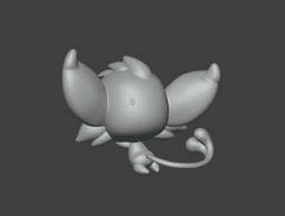 Espeon chibi for keychain 3d model