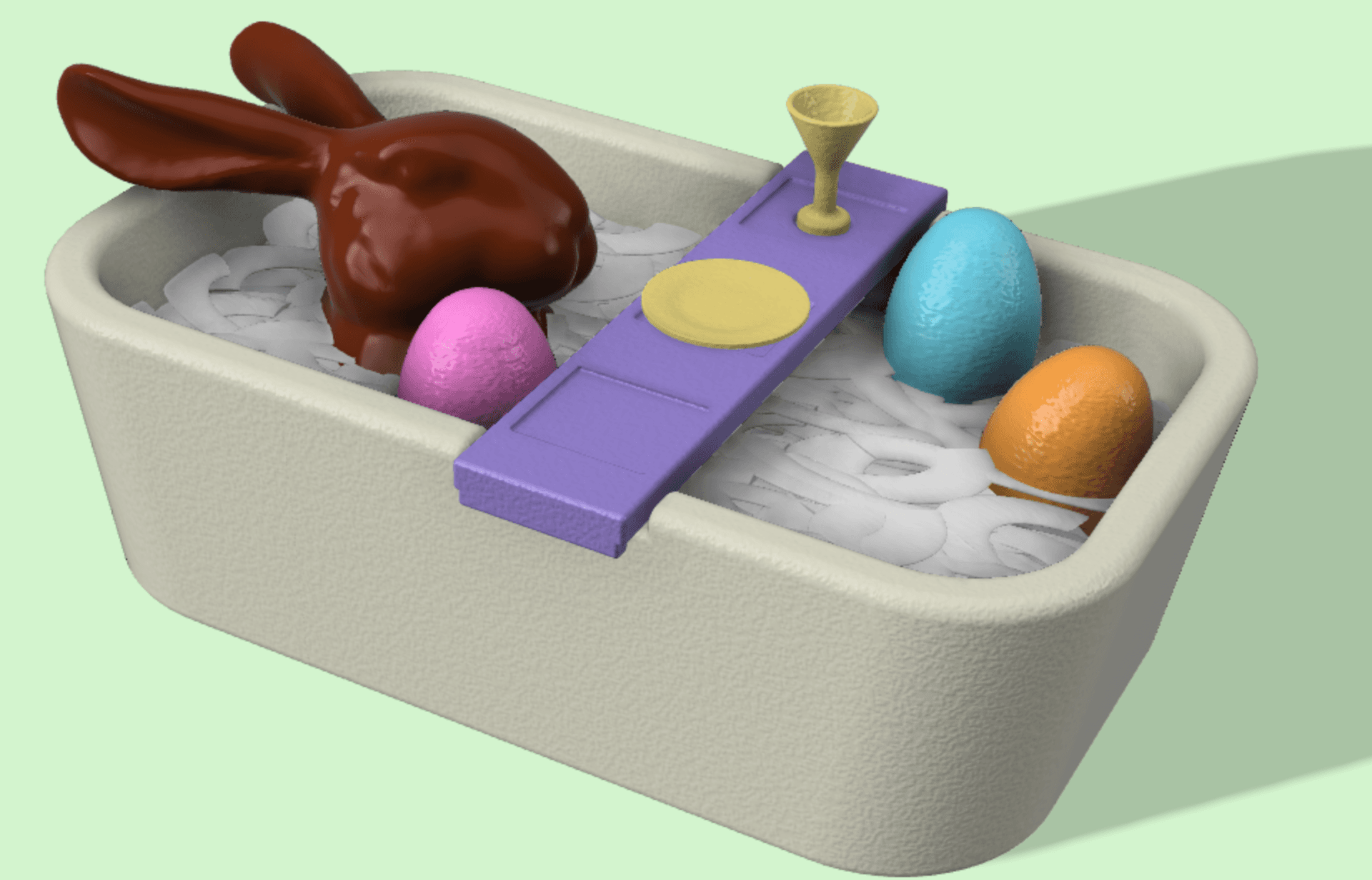 Easter Bunny Bathtub 3d model