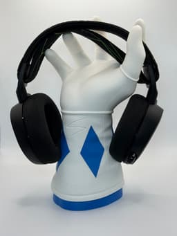 Red Black Blue Ranger Gaming Stand - Hands of Power - Mas Fuego 3D Productions 3d model