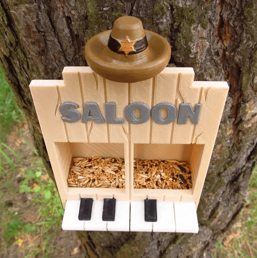 saloon bird feeder 3d model