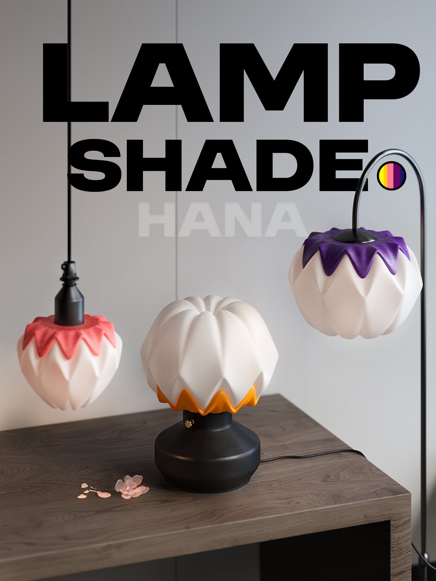 Lamp shade {Hana} 3d model
