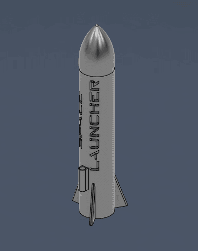 1/2 A model rocket 3d model