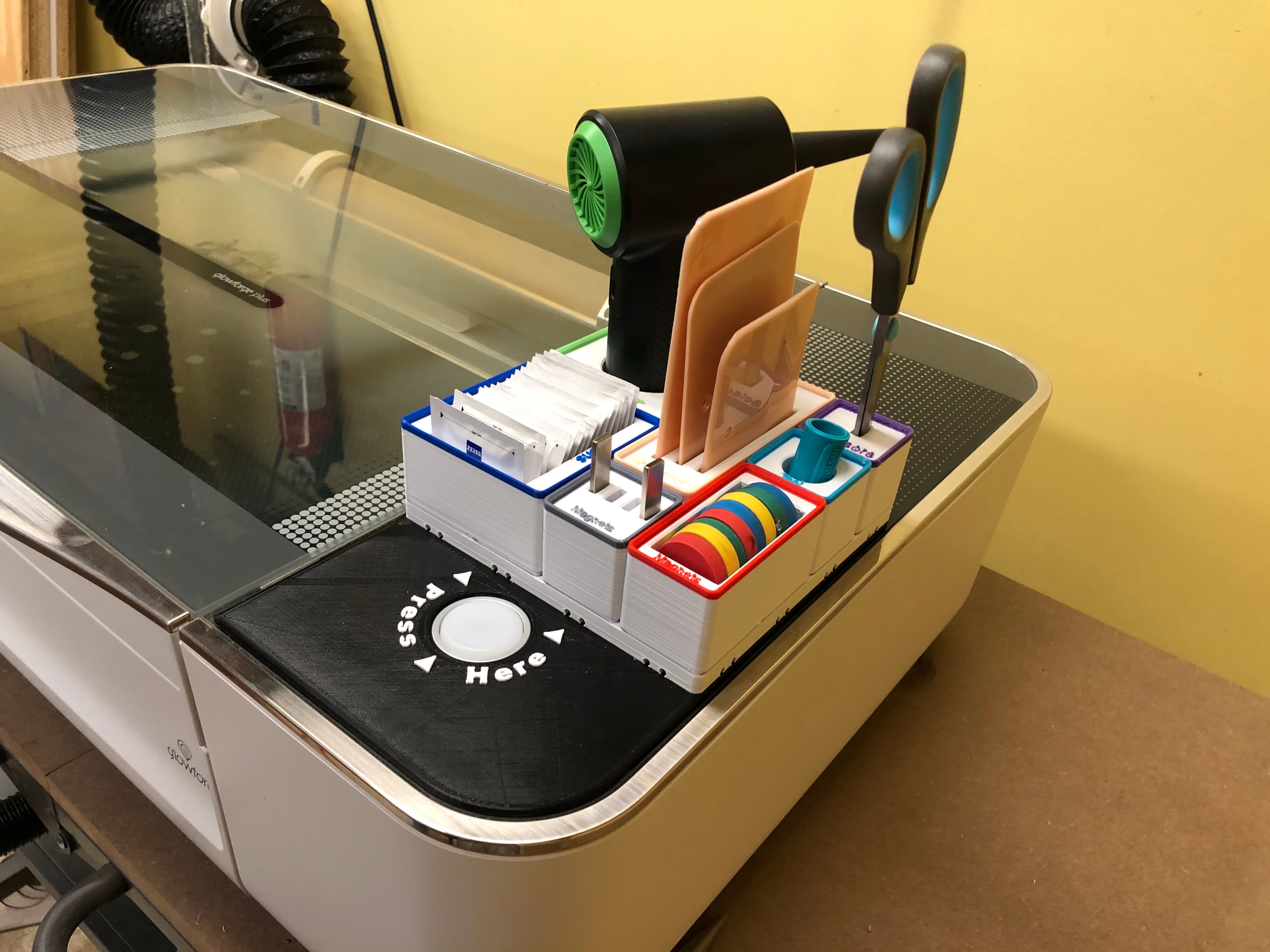 Gridfinity Organizers for Glowforge 3d model