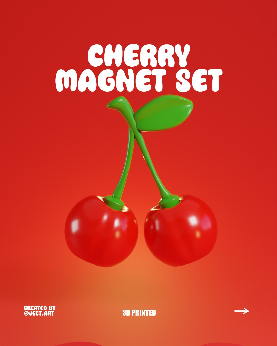 Set de Cerezas Imantadas 3d model
