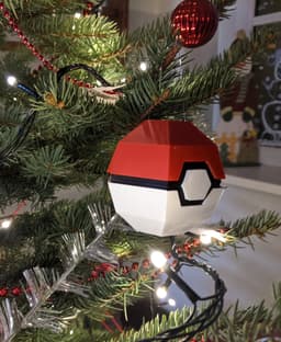 Foldable Pokeball Low Poly Box Decoration 3d model