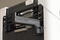 Foldable filament spool holder for Bambu Lab P1P with spring hinge . #ThangsBambuContest 3d model