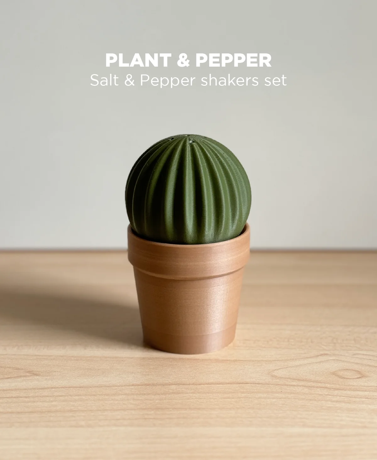 Plant & Pepper, salt and pepper shakers. 3d model
